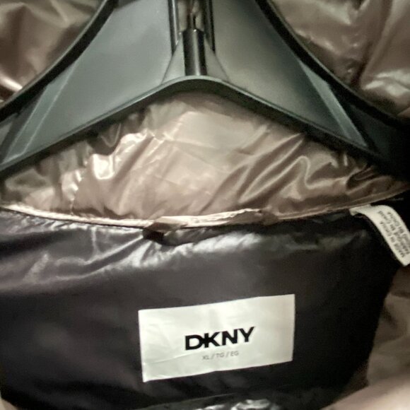 DKNY F2024 Cozy Long 700 Premium Duck Down Puffer Zip Up Hood Coat Jacket  XL - Picture 5 of 10